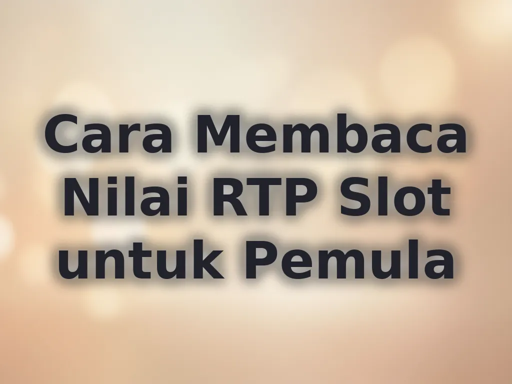 Cara Membaca Nilai RTP Slot untuk Pemula